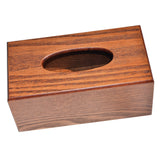 Maxbell Wooden Tissue Paper Storage Box Car Napkin Case Cover Holder Brown Rectangle