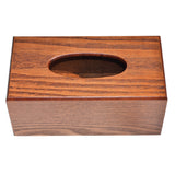 Maxbell Wooden Tissue Paper Storage Box Car Napkin Case Cover Holder Brown Rectangle