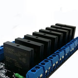 Maxbell Black Solid State Relay Module Low Level with Fuse 240V 2A 8 Channel 12V