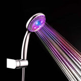 Maxbell LED Shower Head Handheld Bathroom Waterfall Rain Sprayer Light 7-Color