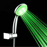 Maxbell LED Shower Head Handheld Bathroom Waterfall Rain Sprayer Light 7-Color