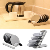 Maxbell Stainless Steel Drink Coaster Set - Prevent Stains and Scratches  Horizontal holder