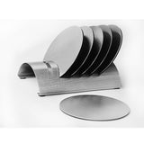Maxbell Stainless Steel Drink Coaster Set - Prevent Stains and Scratches  Horizontal holder