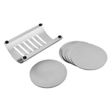 Maxbell Stainless Steel Drink Coaster Set - Prevent Stains and Scratches  Horizontal holder