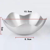 Maxbell Stainless Steel Lotus Shape Serving Fruit Bowl Kitchen Pub Centerpiece  S