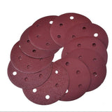 Maxbell 50 Piece 8-Hole Sanding Sheets Discs Round Sander Paper Pads 125mm 100 Grit