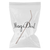 Maxbell 1 Piece Long Bent Stainless Steel Cocktail Drinking Mixing Straw Rose Gold