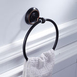 Maxbell Wall Mounted Towel Holder Rack Bath Hanger Hook Bathroom Brass Round #A