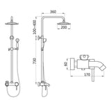 Maxbell Top Rain Shower Head System Set Vintage Home Water Bath Sprayer Decor #B