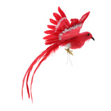 Maxbell Artificial Bird Feathered Realistic Garden Home Decor Ornament  Red Tail