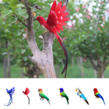 Maxbell Artificial Bird Feathered Realistic Garden Home Decor Ornament  Blue Tail
