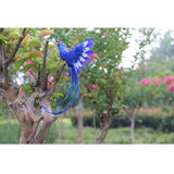Maxbell Artificial Bird Feathered Realistic Garden Home Decor Ornament  Blue Tail