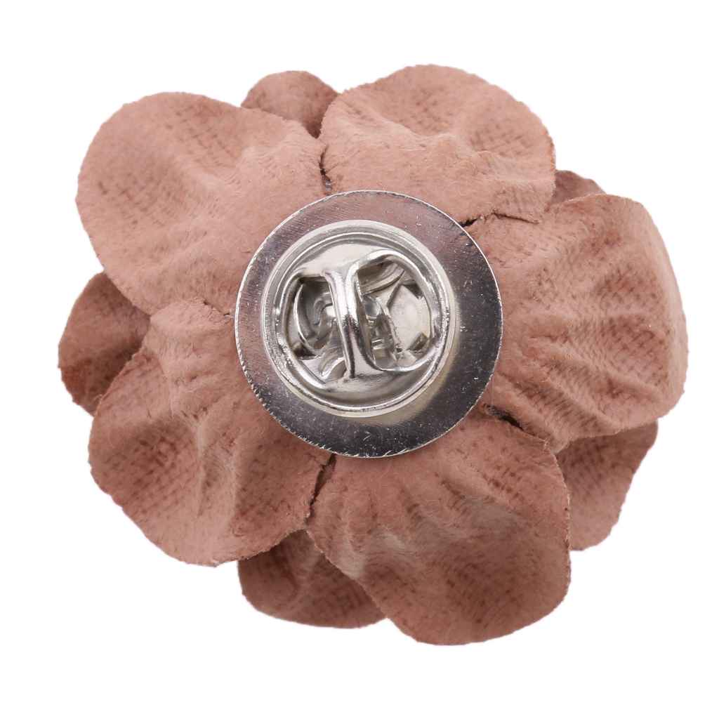 Maxbell Unisex Dress Flower Brooch Pins Corsage Clip for Groom Bride Wedding Brown