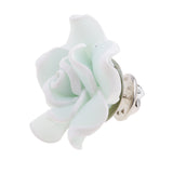 Maxbell Handmade Polymer Clay Flower Brooch Vintage Wedding Handcrafted Light Green