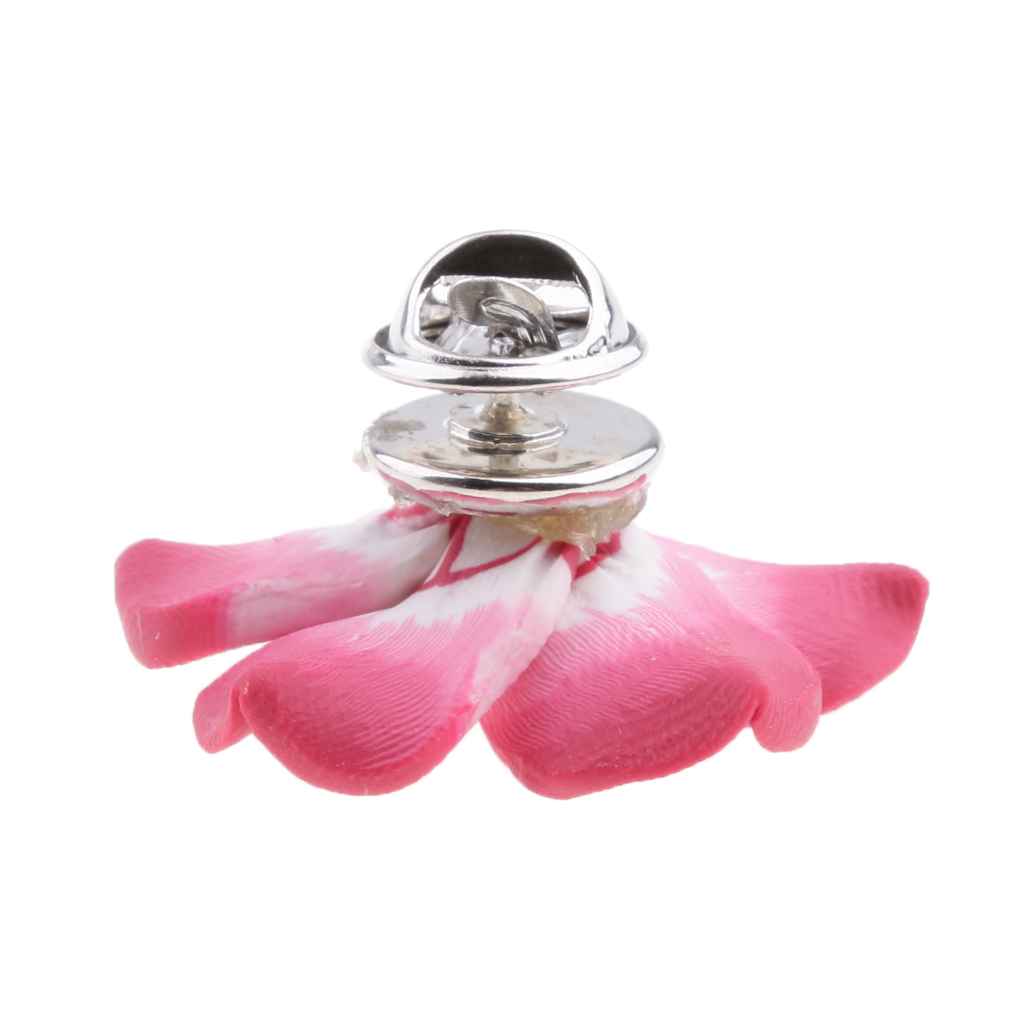 Maxbell Women Men's Dress Flower Brooch Pin Corsage for Party Wedding Xmas Red
