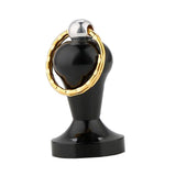 Maxbell 28mm Stainless Steel Coffee Tamper Keyring Keychain Coffee Press Black