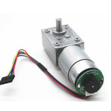 Maxbell Gear Box High Torque Geared Motor Reduction Motor with Encoder 12V 80rpm