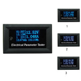Maxbell 7 in 1 OLED Panel Power Energy Meter Voltmeter Time Current Capacity Tester  33V 3A Blue