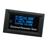 Maxbell 7 in 1 OLED Panel Power Energy Meter Voltmeter Time Current Capacity Tester  33V 3A Blue
