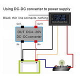 Maxbell 7 in 1 OLED Panel Power Energy Meter Voltmeter Time Current Capacity Tester  33V 3A Blue