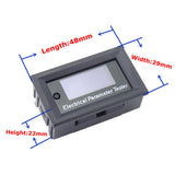 Maxbell 7 in 1 OLED Panel Power Energy Meter Voltmeter Time Current Capacity Tester  33V 3A Blue