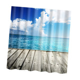 Maxbell Natural Scenery Shower Curtain Waterproof Bath Decor  Cloud and Sea