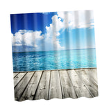 Maxbell Natural Scenery Shower Curtain Waterproof Bath Decor  Cloud and Sea