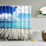 Maxbell Natural Scenery Shower Curtain Waterproof Bath Decor  Cloud and Sea