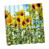 Maxbell Natural Scenery Shower Curtain Waterproof Bath Decor  Sunflower Blossom