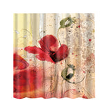 Maxbell Natural Scenery Shower Curtain Waterproof Bath Decor  Wild Flower