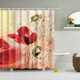 Maxbell Natural Scenery Shower Curtain Waterproof Bath Decor  Wild Flower