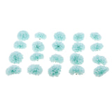 Maxbell 20 piece Chrysanthemum Artificial Silk Flower Head Wedding Decor Light Blue