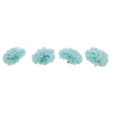 Maxbell 20 piece Chrysanthemum Artificial Silk Flower Head Wedding Decor Light Blue