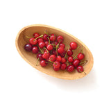Maxbell Natural Wood Serving Tray Oval Wooden Kid Plate Cookie Candy Snacks Plates M