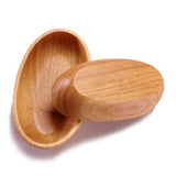 Maxbell Natural Wood Serving Tray Oval Wooden Kid Plate Cookie Candy Snacks Plates M