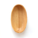Maxbell Natural Wood Serving Tray Oval Wooden Kid Plate Cookie Candy Snacks Plates M