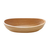 Maxbell Natural Wood Serving Tray Oval Wooden Kid Plate Cookie Candy Snacks Plates M