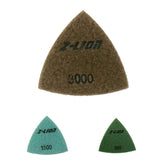 Maxbell Triangular Diamond Polishing Pads For Granite Marble Concrete 93mm 3000#