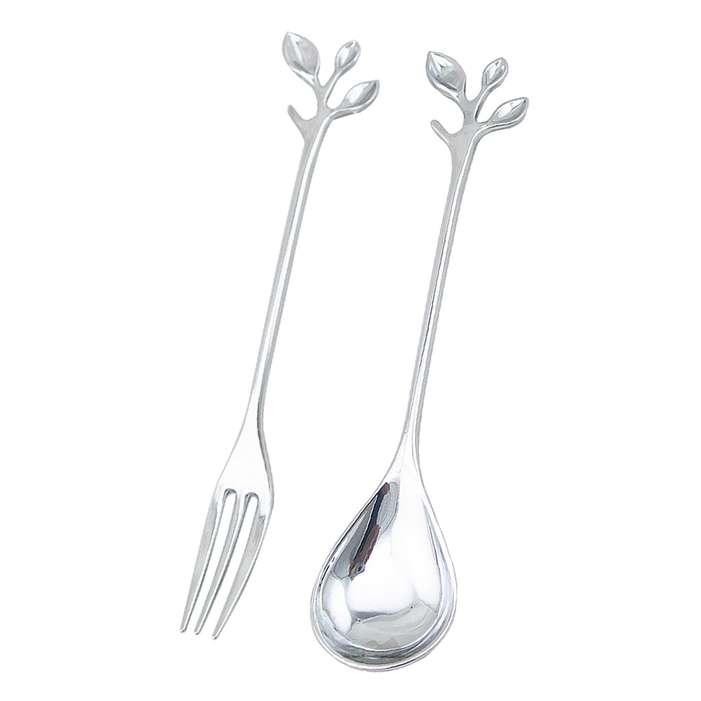 Maxbell Polished Spoon & Fork Cutlery Set for Kitchen Dining Bar Hotel Cafe  Silver