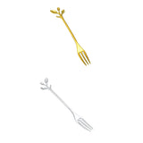 Maxbell Polished Fork 3 Tine Fork Dinner Serving Utensils Dessert Fruit Fork Gold