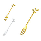 Maxbell Polished Fork 3 Tine Fork Dinner Serving Utensils Dessert Fruit Fork Gold