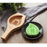 Maxbell Wooden Moon Cake Steamed Pumpkin Pie Pasta Cake Wooden Baking Mold Peach #2