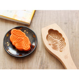 Maxbell Wooden Moon Cake Steamed Pumpkin Pie Pasta Cake Wooden Baking Mold Lotus #2