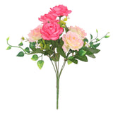 Maxbell 2 Bunch Rose Artificial Silk Flower Bouquet Plant Wedding Decor Light Pink