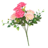 Maxbell 2 Bunch Rose Artificial Silk Flower Bouquet Plant Wedding Decor Light Pink