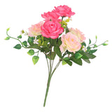 Maxbell 2 Bunch Rose Artificial Silk Flower Bouquet Plant Wedding Decor Light Pink