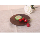 Maxbell Round Wooden Serving Tray Plate Fruit Tea Coffee Breakfast Kitchen Platter M