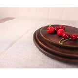 Maxbell Round Wooden Serving Tray Plate Fruit Tea Coffee Breakfast Kitchen Platter M