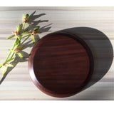 Maxbell Round Wooden Serving Tray Plate Fruit Tea Coffee Breakfast Kitchen Platter M