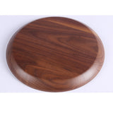 Maxbell Round Wooden Serving Tray Plate Fruit Tea Coffee Breakfast Kitchen Platter M